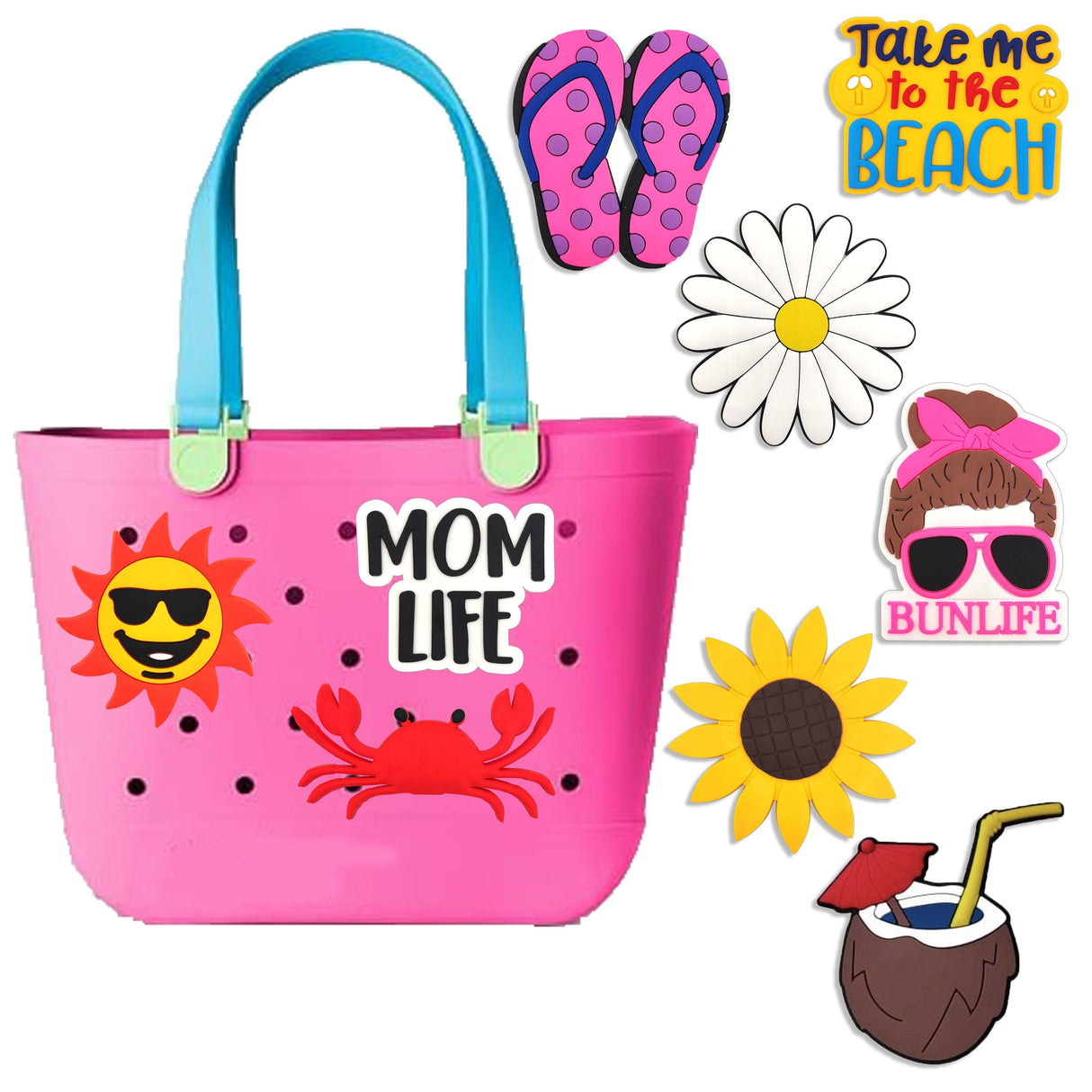 EVA Beach Bag Accessory – Cartoon Decorative Clips 7-8CM