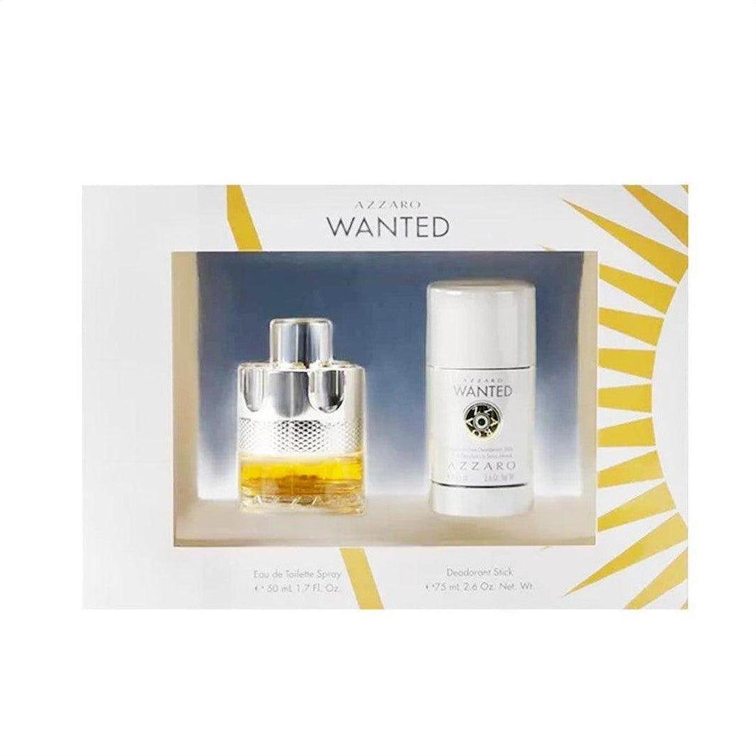 Azzaro Wanted Eau De Toilette 50ml + Deodorant Stick - Cosmetics Fragrance Direct-3351500020553