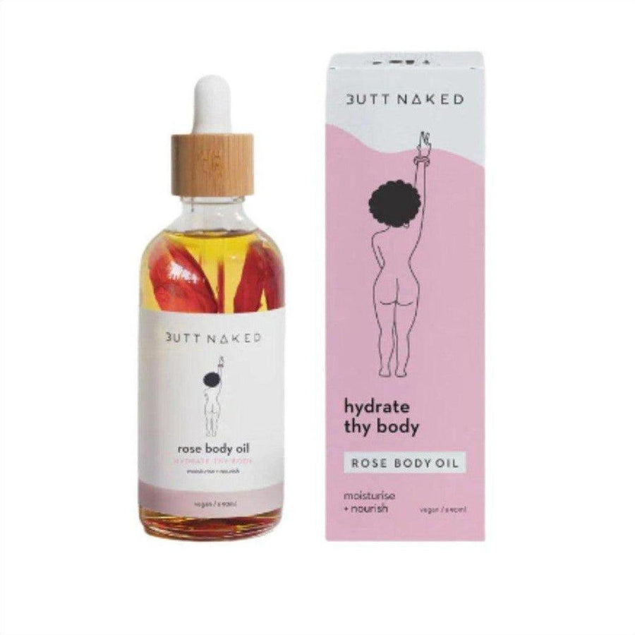 Butt Naked Hydrate Thy Body Rose Body Oil 90ml - Cosmetics Fragrance Direct -787099608378