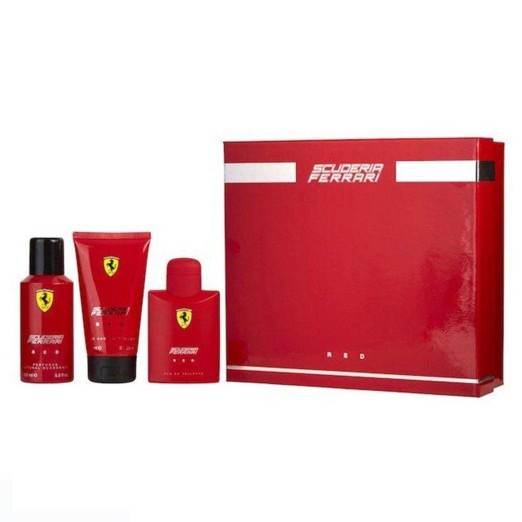 Ferrari Scuderia Red Eau de Toilette 125ml Gift Set - Cosmetics Fragrance Direct-8002135135437