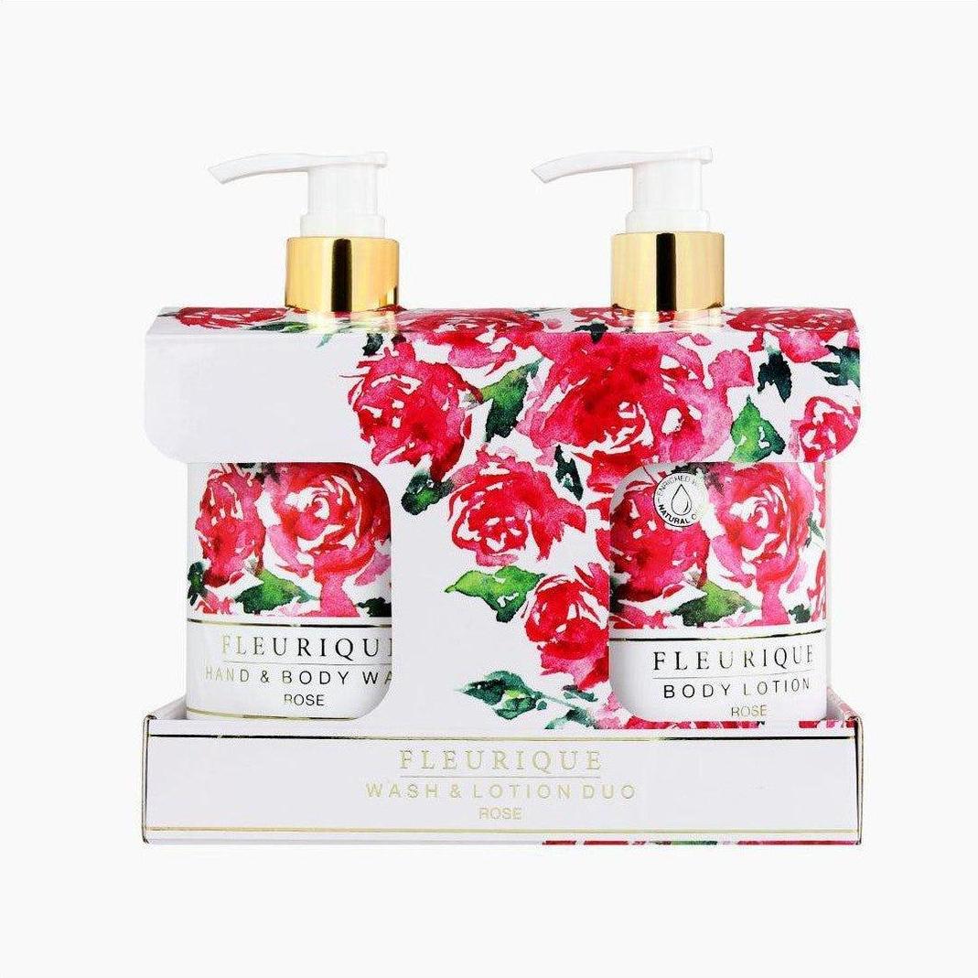 Fleurique Body Wash & Lotion Duo Rose 2x470ml - Cosmetics Fragrance Direct-9329370351002