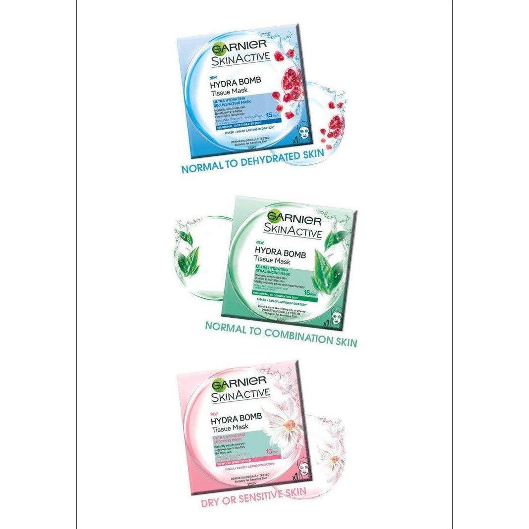 Garnier Hydra Bomb Tissue Pomegrante Mask - Cosmetics Fragrance Direct-6923700950953