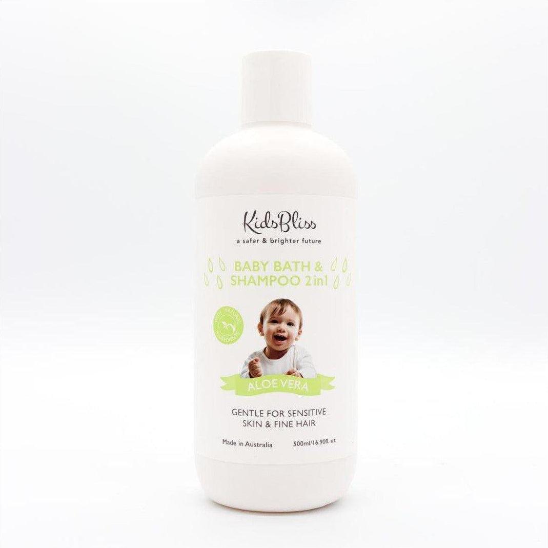 Kids Bliss baby Bath & Shampoo 2in1 Aloe Vera 500ml - Cosmetics Fragrance Direct-9349261001298