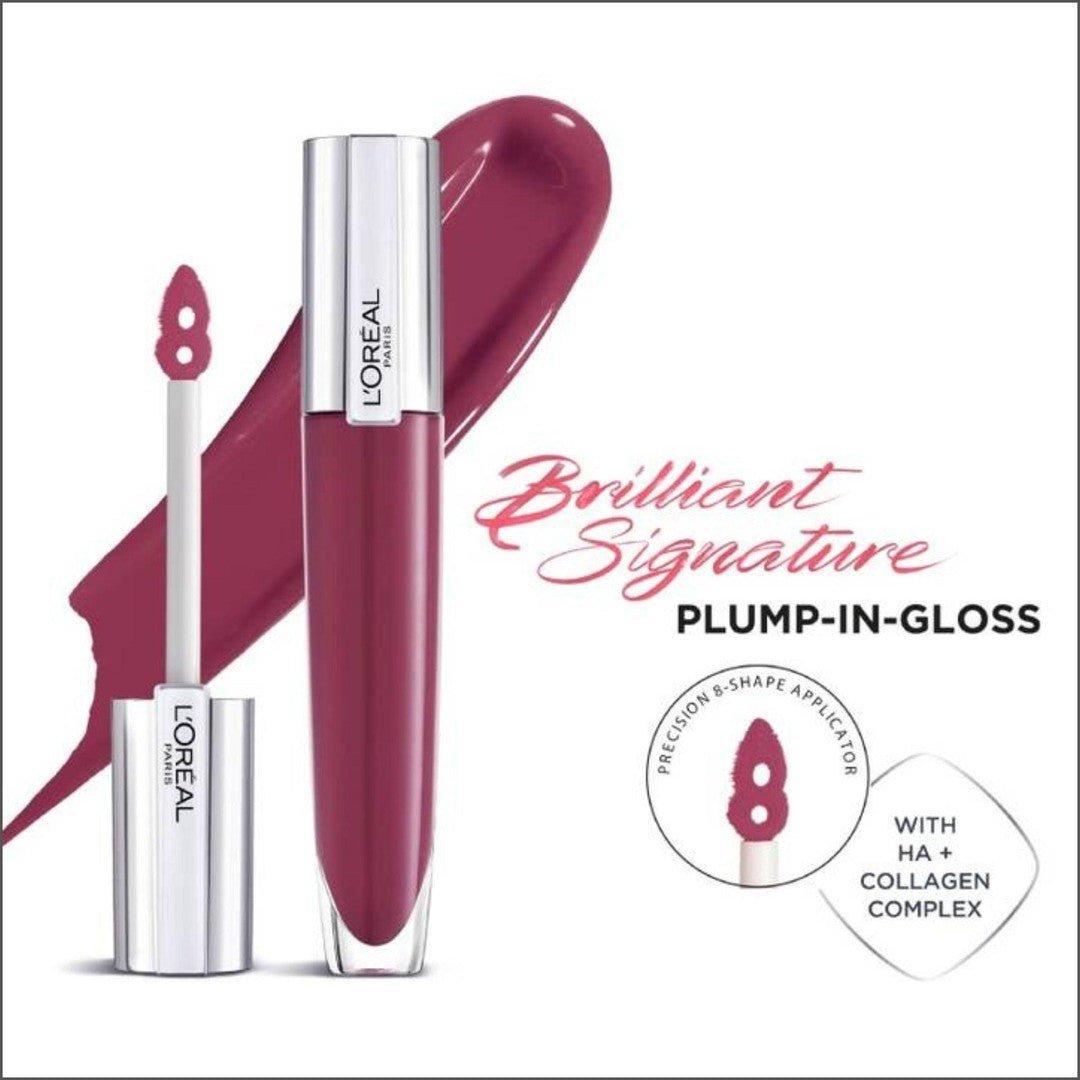 L'Oréal Paris Brilliant Signature Plumping Gloss - 416 I Raise - Cosmetics Fragrance Direct-3600523971381