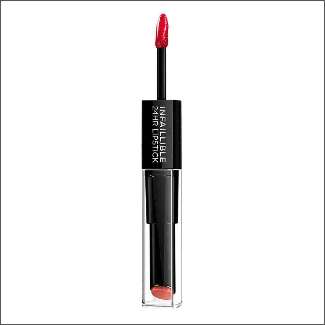 L'Oréal Paris Infaillible 2 Step 24hr Lipstick 506 Red Infaillible - Cosmetics Fragrance Direct-