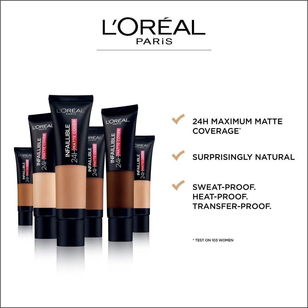 L'Oréal Paris Infaillible 24H Matte Cover 200 Golden Sand - Cosmetics Fragrance Direct-3600523784455