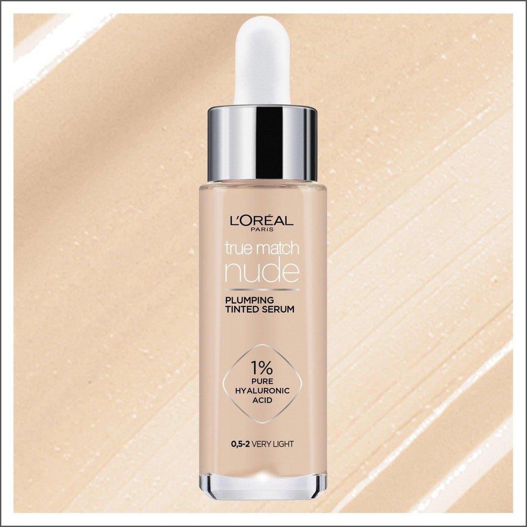L'Oréal Paris True Match Nude Plumping Tinted Serum 0.5-2 Very Light - Cosmetics Fragrance Direct-