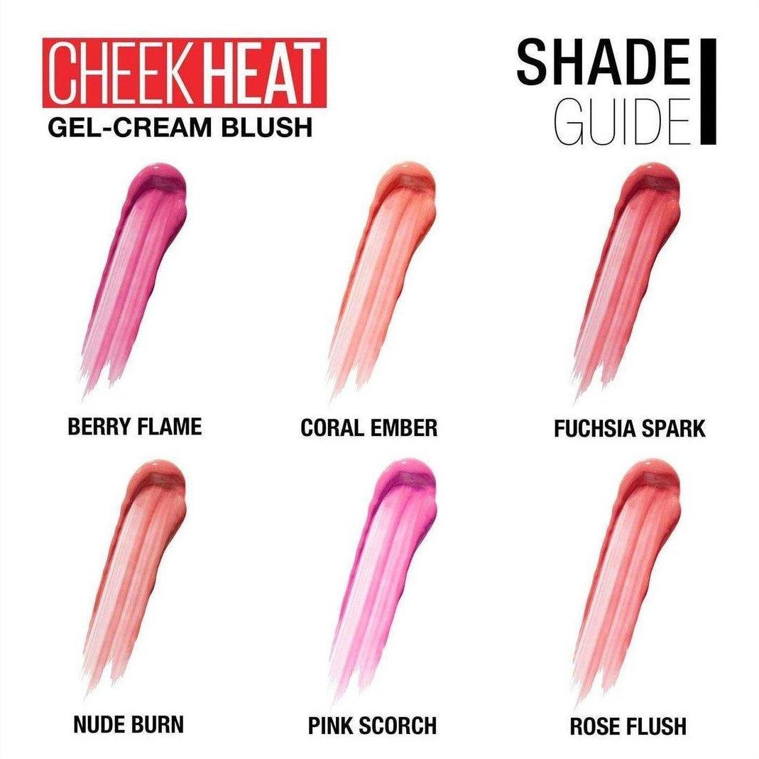 Maybelline Cheek Heat Gel Cream Blush Nude Burn 8 ml - Cosmetics Fragrance Direct-9344329188355
