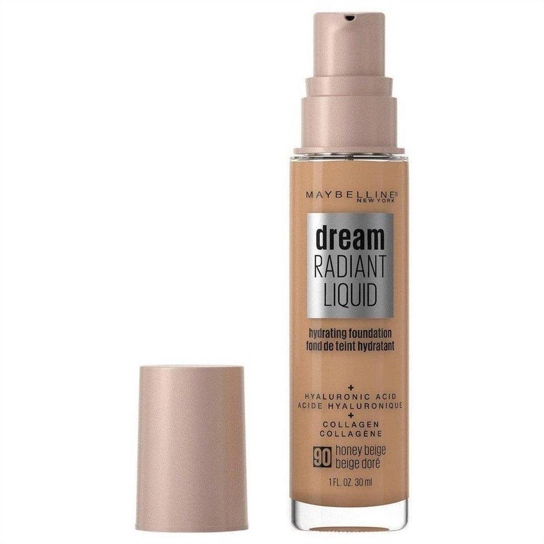 Maybelline Dream Radiant Liquid Hydrating Foundation with Hyaluronic Acid - Honey Beige 90 - Cosmetics Fragrance Direct-37346612