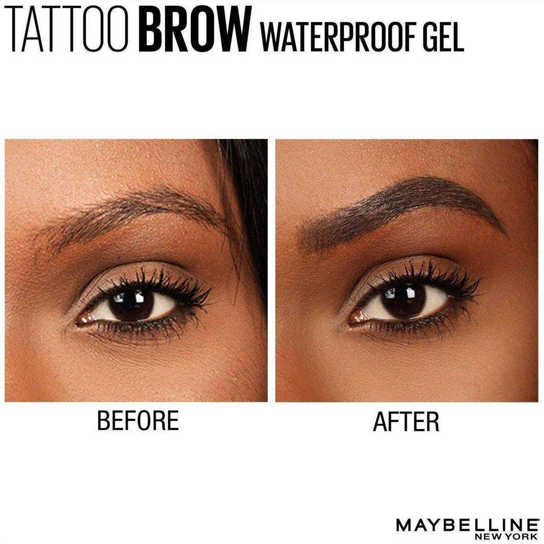 Maybelline Tattoo Studio Waterproof Brow Gel Medium Brown 6.8 mL - Cosmetics Fragrance Direct-041554545005