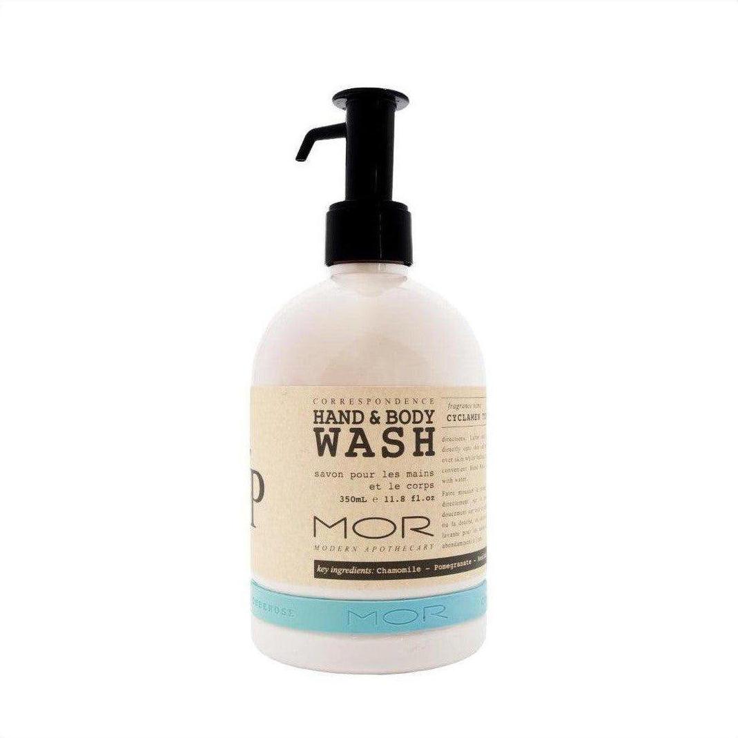 MOR Correspondence Hand & Body Wash Cyclamen Tuberose 350ml - Cosmetics Fragrance Direct-9332402019856