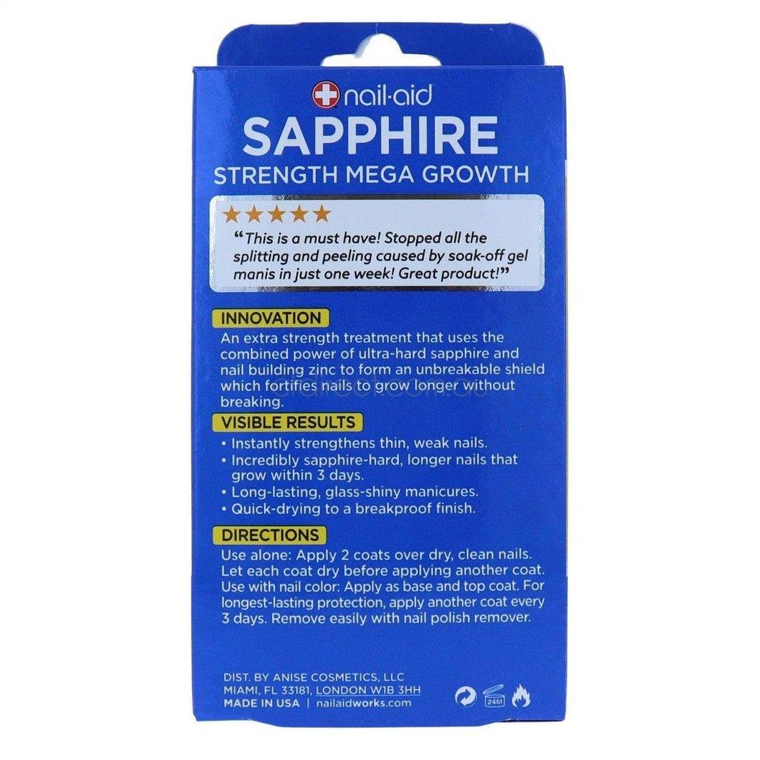 Nail-Aid Sapphire Strength Mega Growth Extra Strong Nail Treatment 15ml - Cosmetics Fragrance Direct-839186088935
