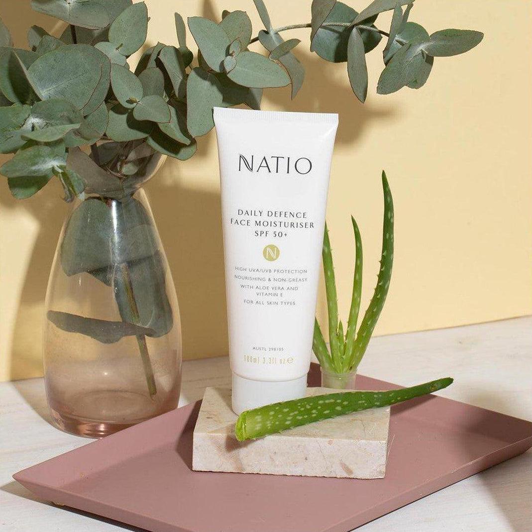 Natio Daily Defence Face Moisturiser SPF 50+ 100ml - Cosmetics Fragrance Direct-9316542134648