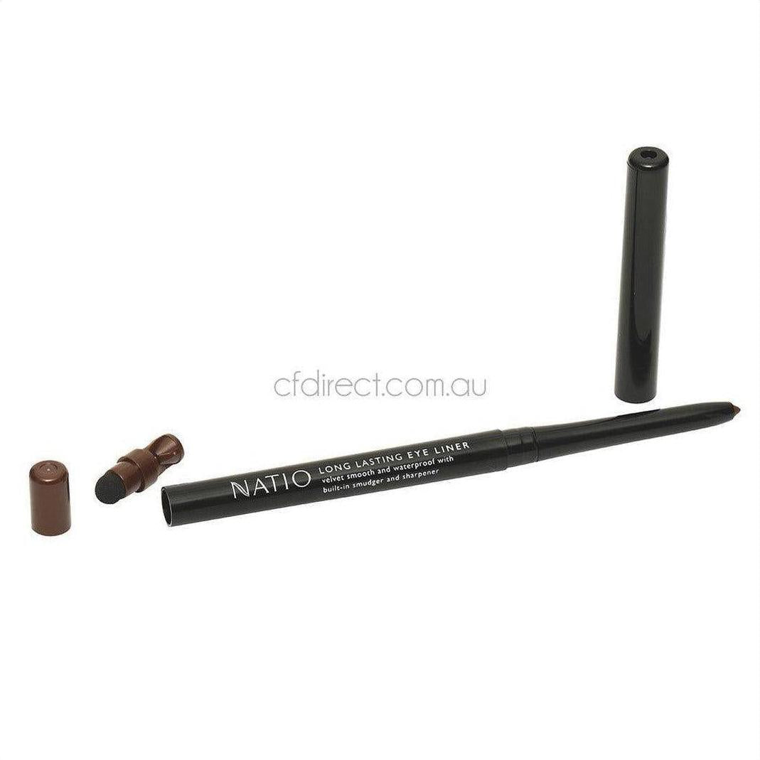 Natio Long Lasting Eye Liner Brown 0.3g - Cosmetics Fragrance Direct-9316542126018
