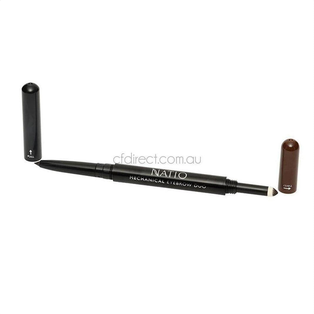 Natio Mechanical Eyebrow Duo - Dark Brown 0.7g - Cosmetics Fragrance Direct-9316542140861