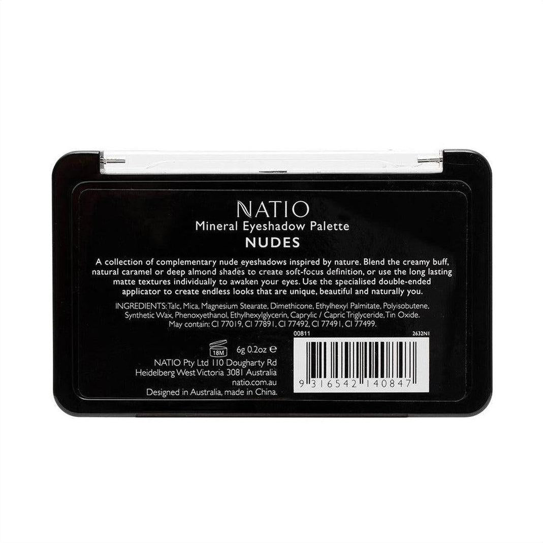 Natio Mineral Eyeshadow Palette Nudes 6g - Cosmetics Fragrance Direct-9316542140847