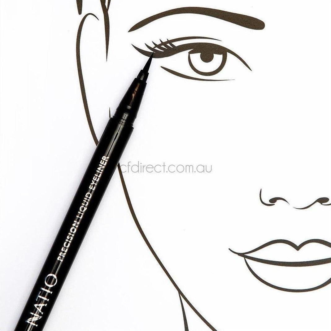 Natio Precision Liquid Eyeliner - Black 0.55g - Cosmetics Fragrance Direct-9316542140878
