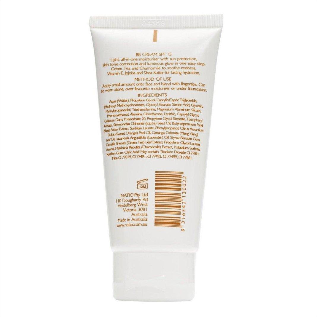 Natio Pure Mineral Skin Perfecting BB Cream SPF 15 Medium 50g - Cosmetics Fragrance Direct-9316542130022
