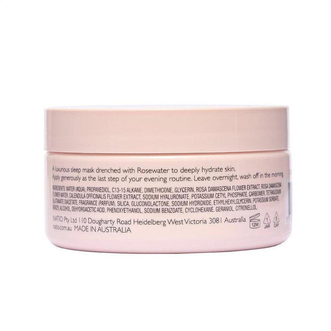 Natio Rosewater Hydration Moisture Gel Sleeping Mask 100g - Cosmetics Fragrance Direct-9316542144708