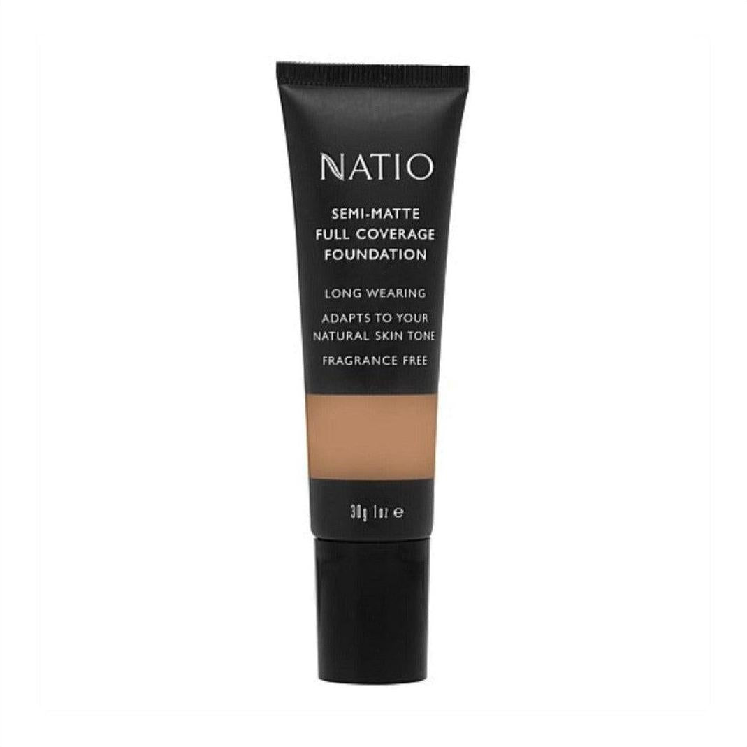 Natio Semi Matte Full Coverage Foundation Hazelnut 30g - Cosmetics Fragrance Direct-9316542144951