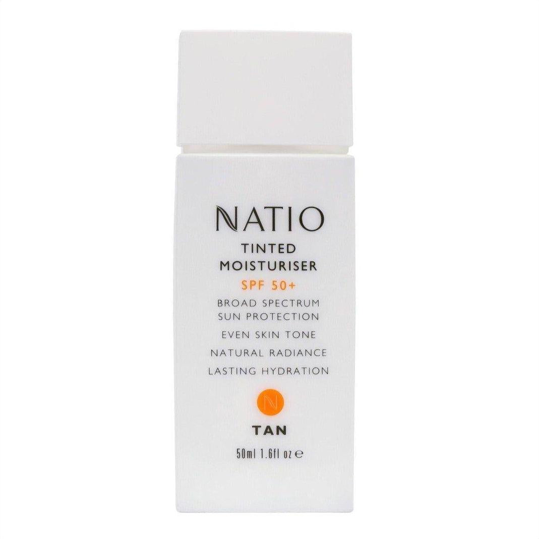 Natio Tinted Moisturiser SPF 50+ Tan 50ml - Cosmetics Fragrance Direct-9316542134426