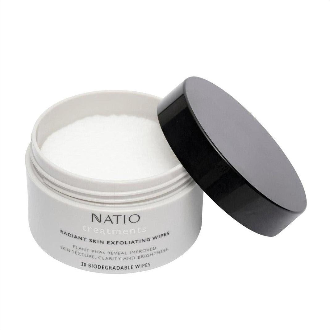Natio Treatments Radiant Skin Exfoliating Wipes 30 wipes - Cosmetics Fragrance Direct-9316542145132