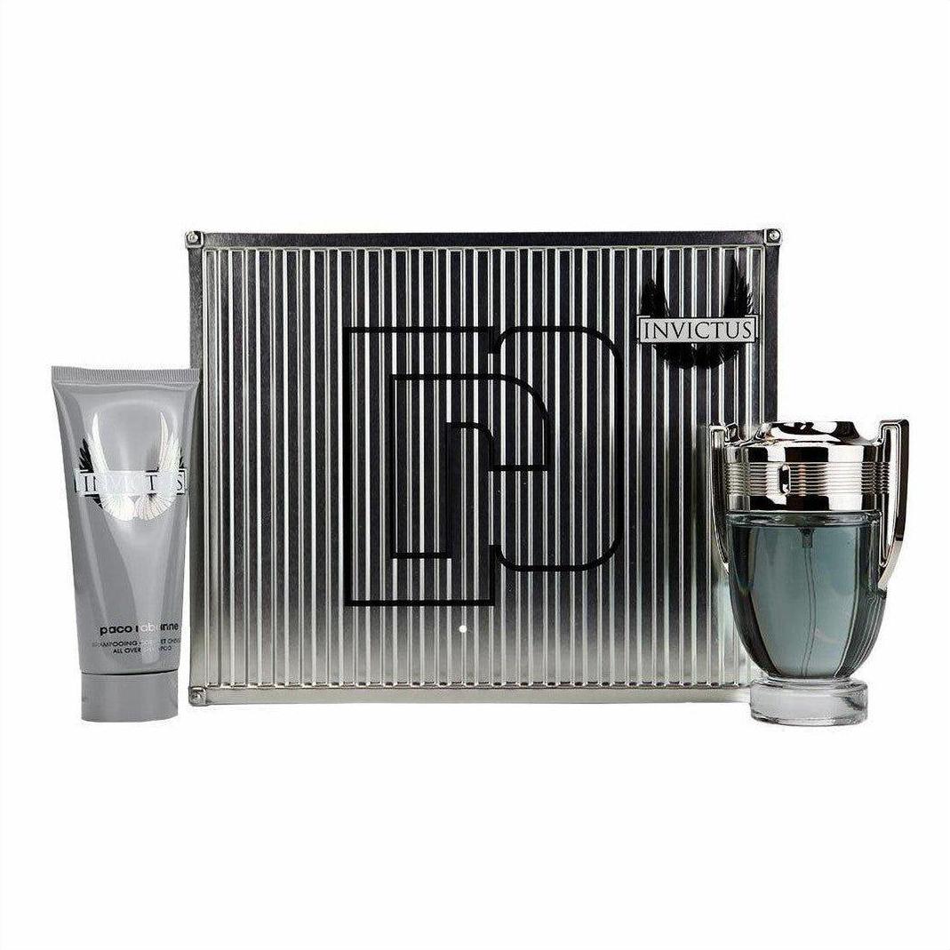 Paco Rabanne Invictus Eau De Toilette 100ml 2 Piece Gift Set - Cosmetics Fragrance Direct-19313716