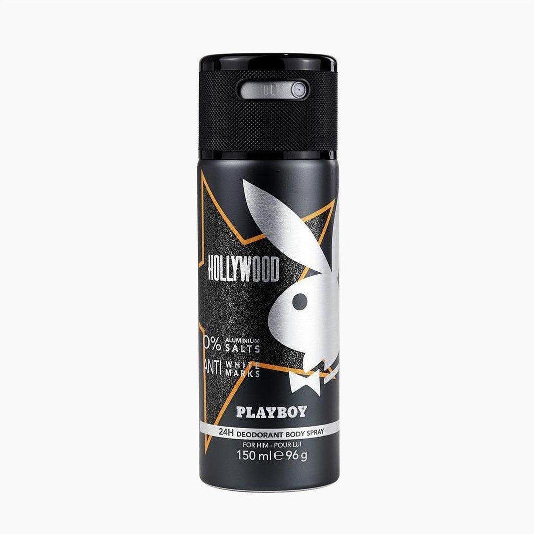 Playboy Hollywood 24Hour Deodorant Body Spray For Him 150ml - Cosmetics Fragrance Direct-5050456522200