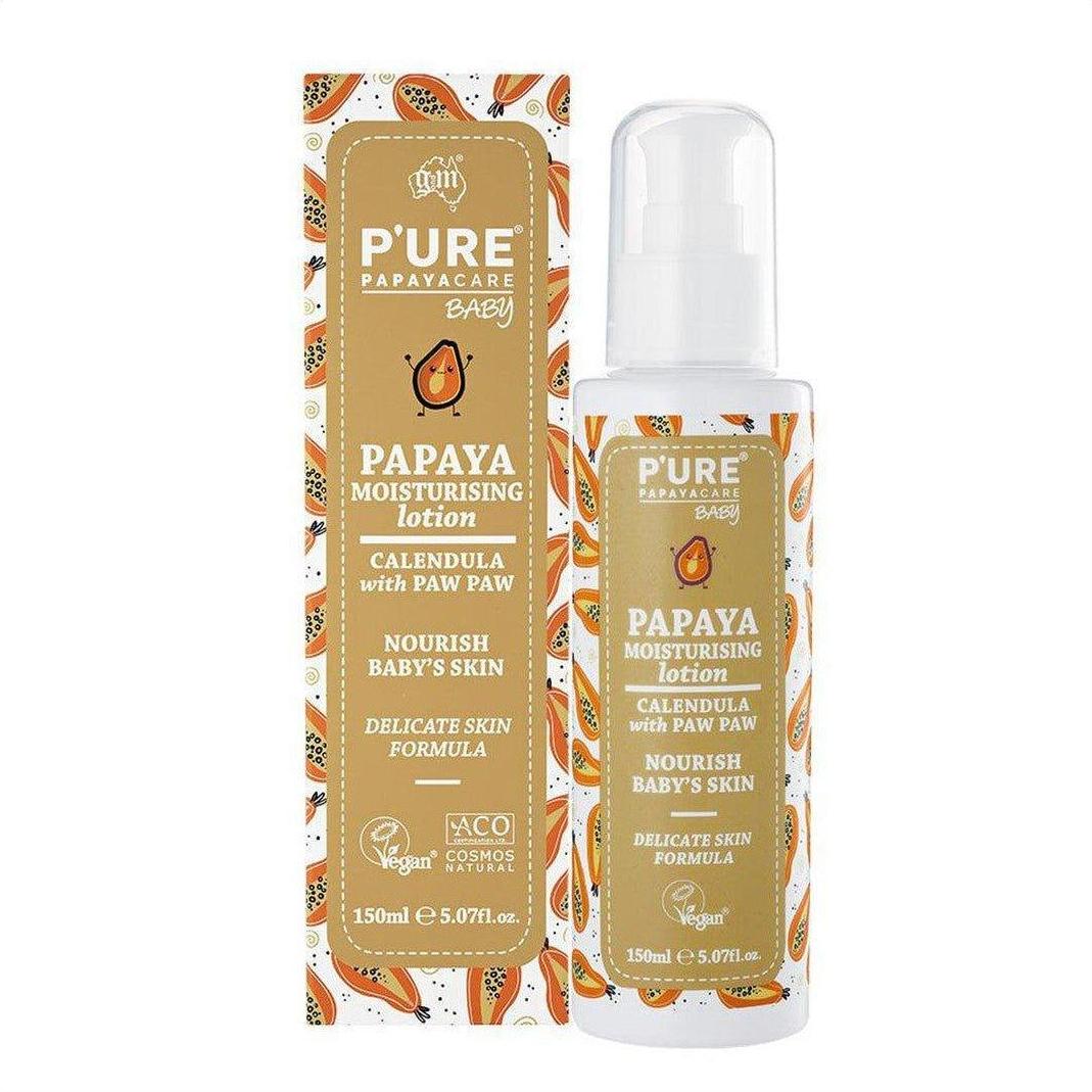 P'ure Papayacare Baby Papaya Moisturising Lotion 150ml - Cosmetics Fragrance Direct-9322316008404