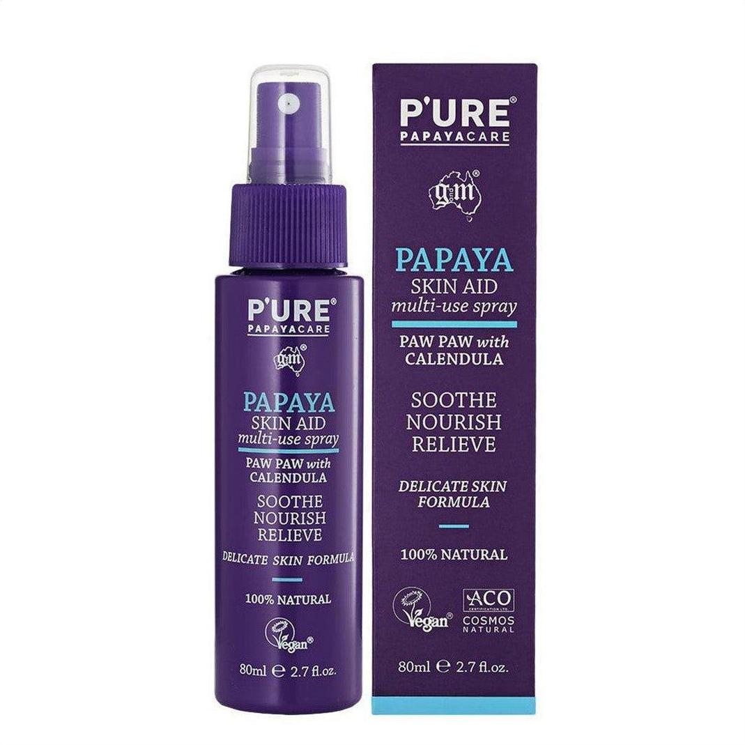 P'ure Papayacare Papaya Skin Aid Multi Use Spray 80ml - Cosmetics Fragrance Direct-9322316008459