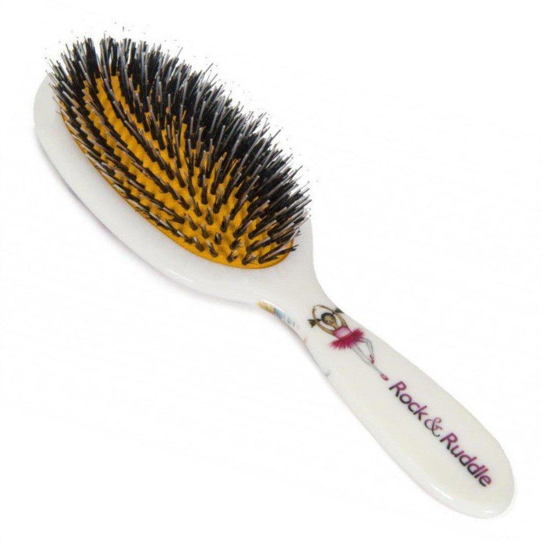 Rock & Ruddle Big Ballet Dancers Boar Bristle Hair Brush - Cosmetics Fragrance Direct-5060342152657