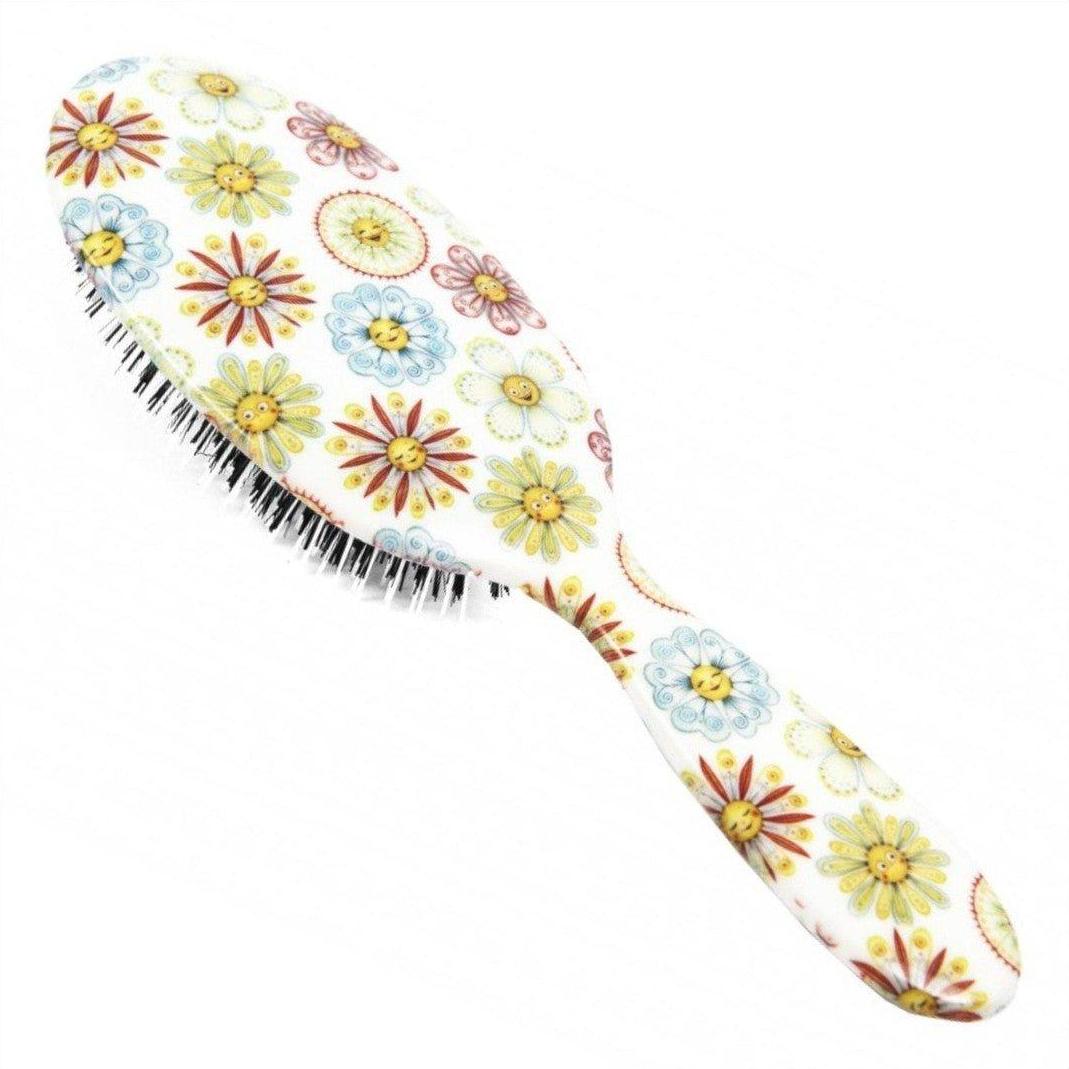 Rock & Ruddle Big Flower Faces Boar Bristle Hair Brush - Cosmetics Fragrance Direct-5060342150066