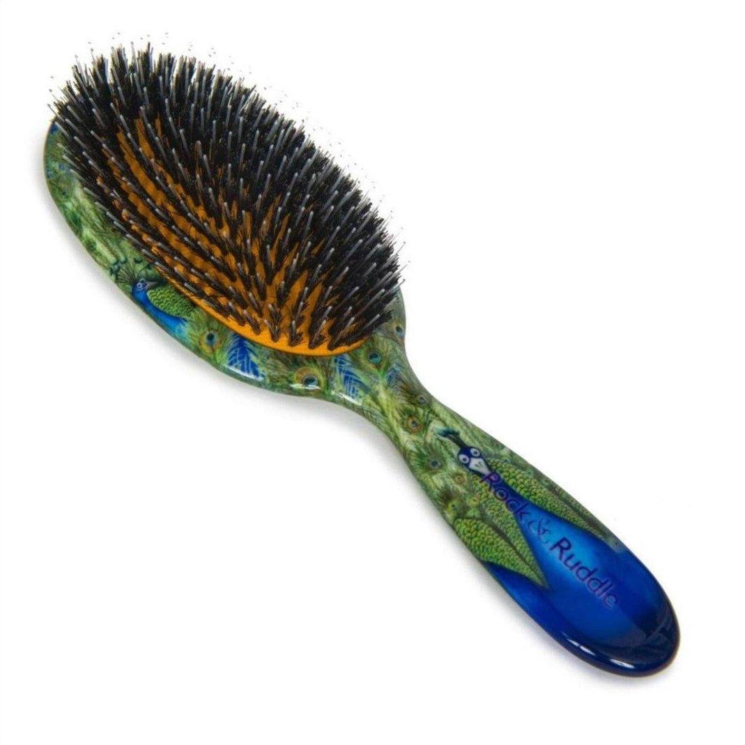 Rock & Ruddle Big Peacock Boar Bristle Hair Brush - Cosmetics Fragrance Direct-5060342153609
