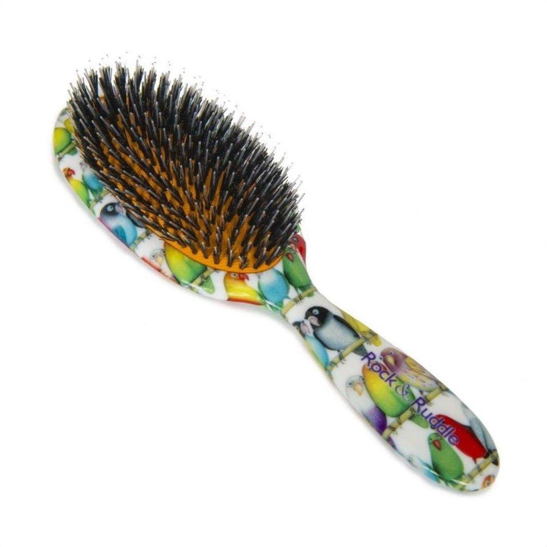 Rock & Ruddle Small Lovebirds Boar Bristle Hair Brush - Cosmetics Fragrance Direct-5060342153562