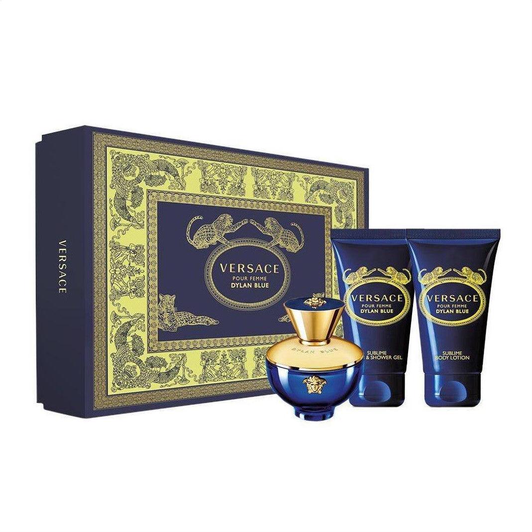 Versace Dylan Blue Pour Femme Eau De Parfum 50ml Gift Set - Cosmetics Fragrance Direct-8.011E+12