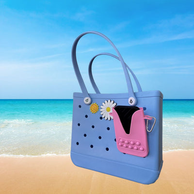 EVA Beach Bag Accessory – Silicone Phone Pouch With Hooks