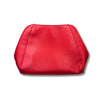 Natio Red Synthetic Leather Cosmetic Bag with Litchi Texture – Large Opening