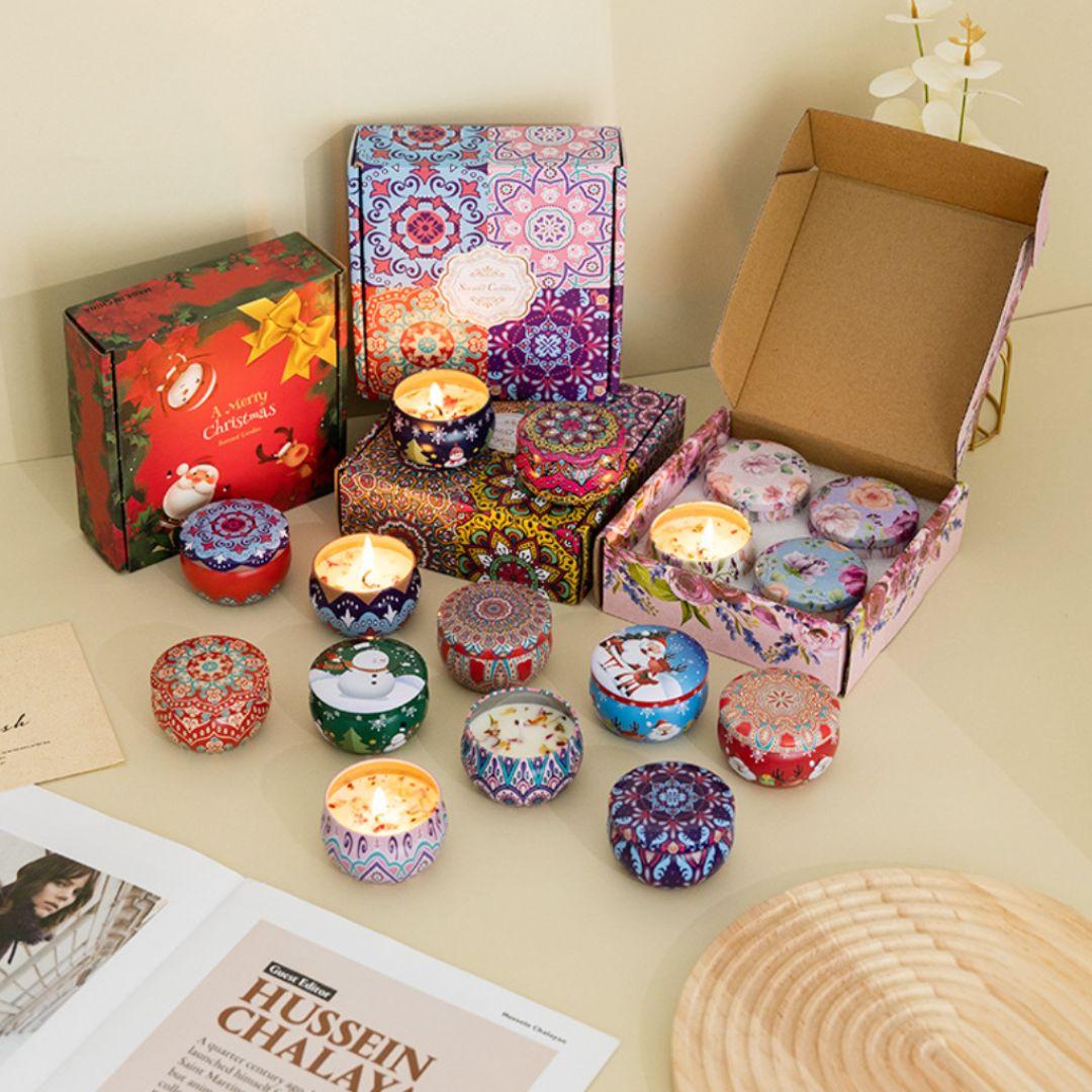 Scented Fragrant Candles Wick Candles Soy Wax Lidded Jar 62.4gm