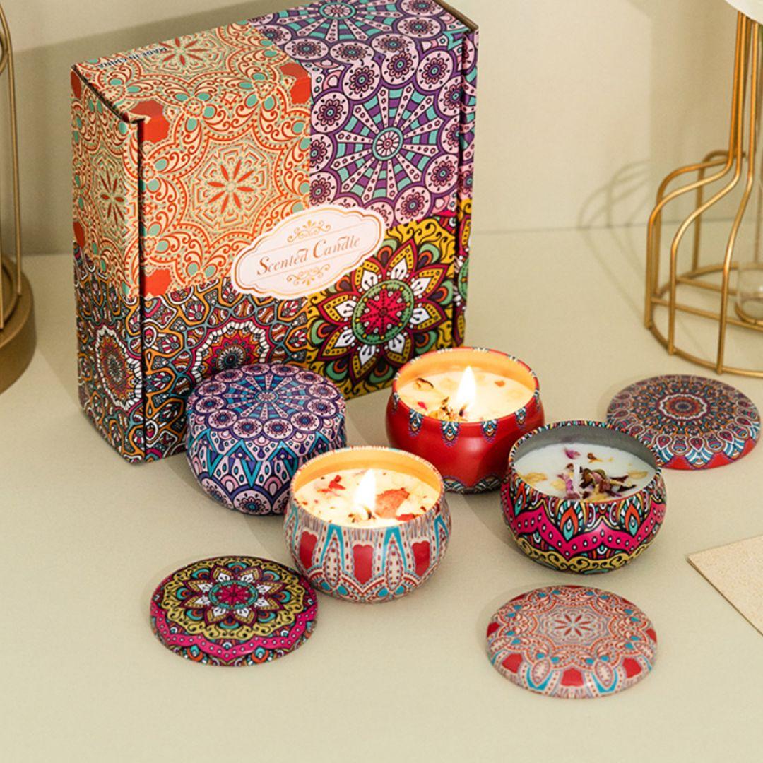 Scented Fragrant Candles Wick Candles Soy Wax Lidded Jar 62.4gm