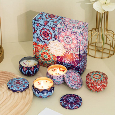 Scented Fragrant Candles Wick Candles Soy Wax Lidded Jar 62.4gm