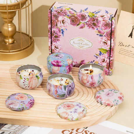 Scented Fragrant Candles Wick Candles Soy Wax Lidded Jar 62.4gm