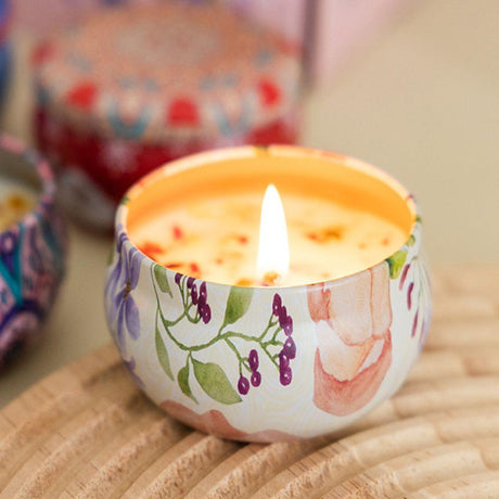 Scented Fragrant Candles Wick Candles Soy Wax Lidded Jar 62.4gm