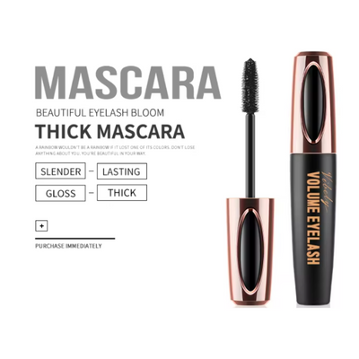 VIBELY Heavy Full Big Volume Waterproof Mascara 4d Eyelashes Curling Lengthens Black Thick Lashes