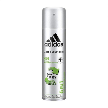 Adidas 6-in-1 Total Protection Anti-Perspirant Spray 200ml - Cosmetics Fragrance Direct-3607347856733