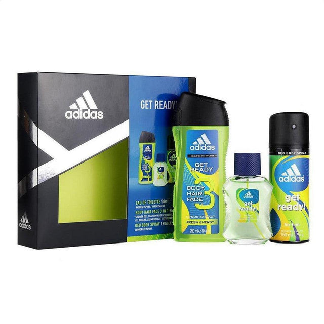 Adidas Get Ready! Eau de Toilette 3 Piece Gift Set - Cosmetics Fragrance Direct-3614225545061