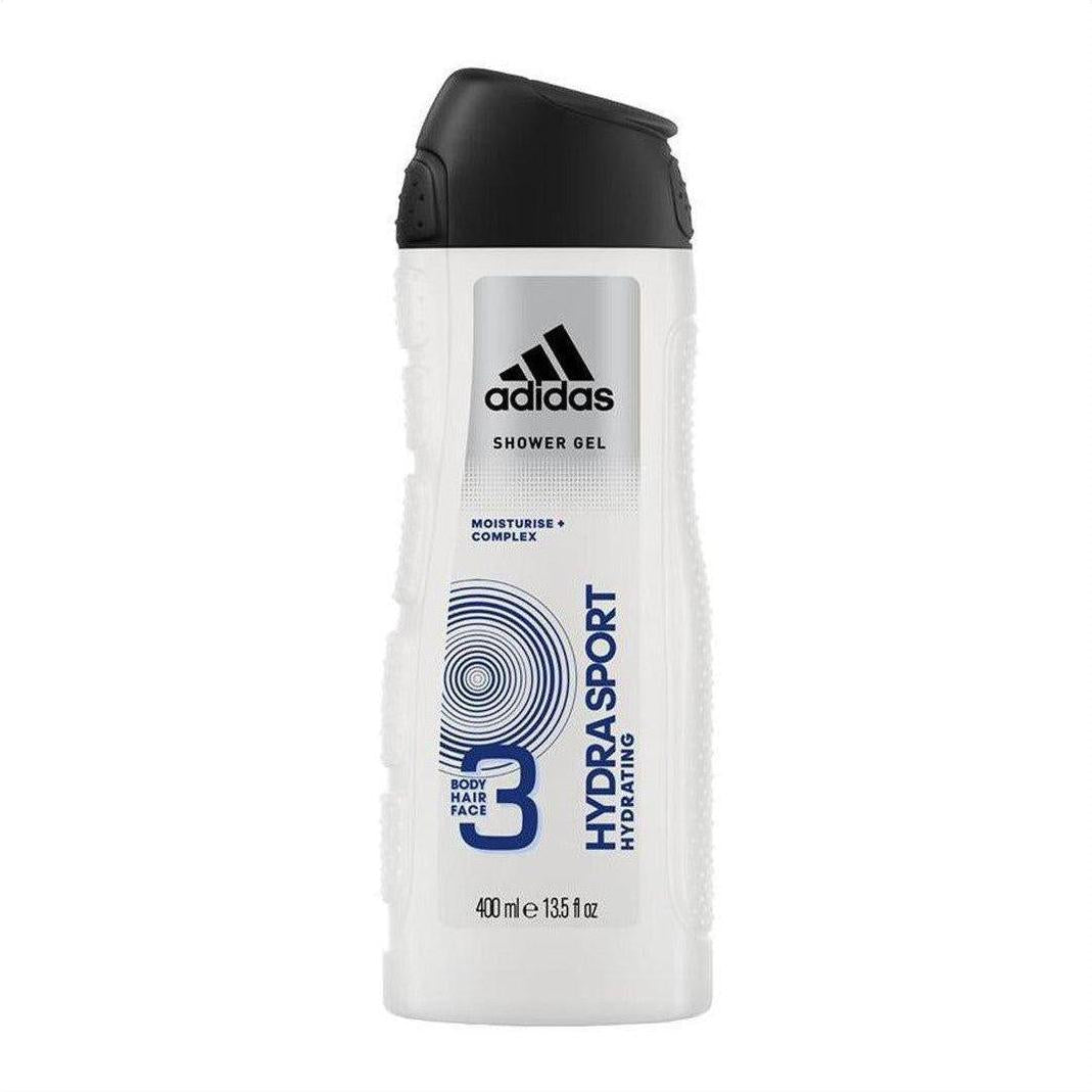Adidas Hydra Sport Body Hair & Face Shower Gel 400ml - Cosmetics Fragrance Direct-3607343568036
