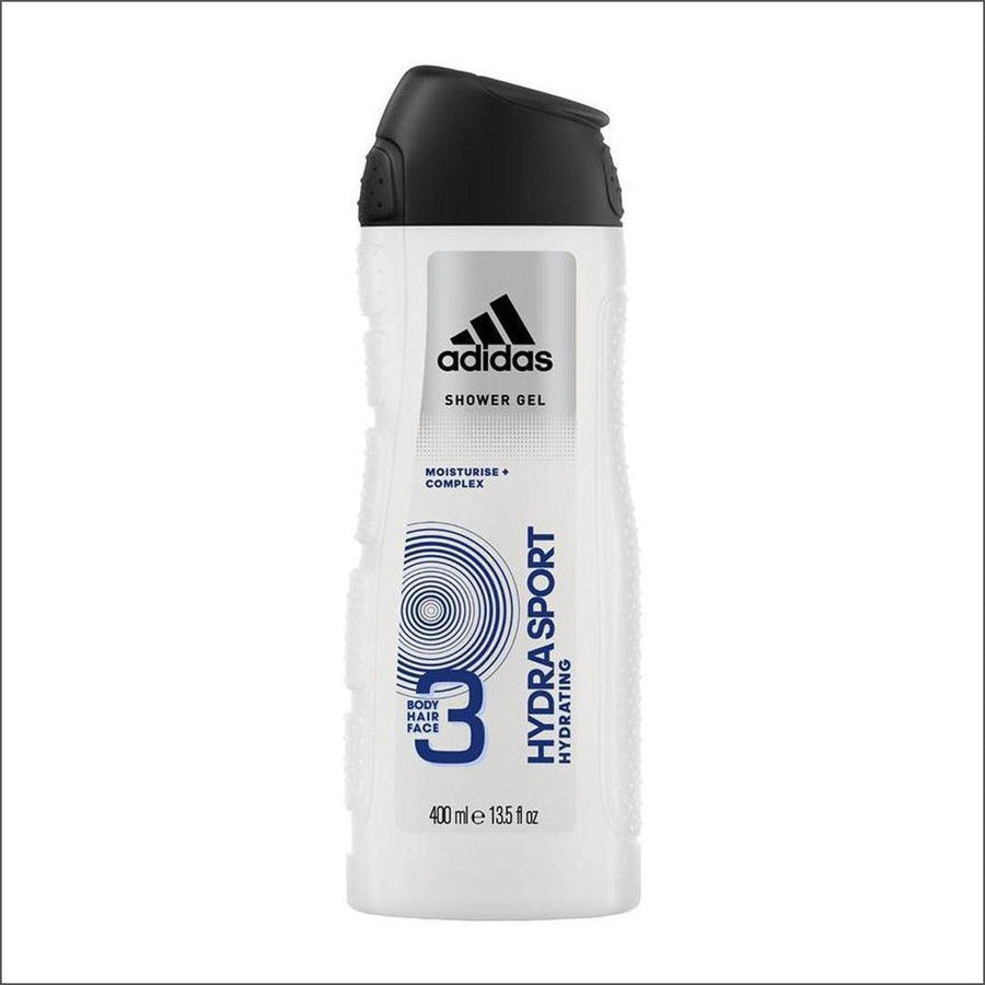 Adidas Hydra Sport Body Hair & Face Shower Gel 400ml - Cosmetics Fragrance Direct-3607343568036