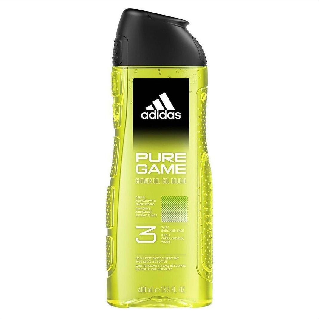 Adidas Pure Game 3In1 Shower Gel 400ml - Cosmetics Fragrance Direct-3616303459048