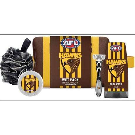AFL Hawthorn Hawks Toiletry Bag Gift Set - Cosmetics Fragrance Direct-9349830023614