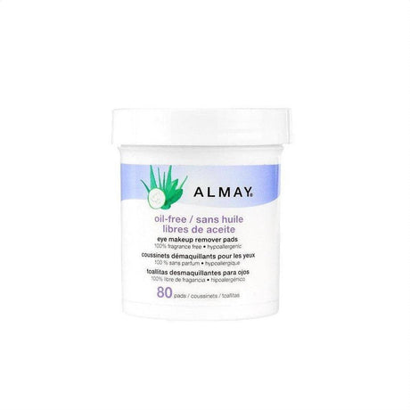 Almay Eye Makeup Remover Pads - Oil-Free 80pads - Cosmetics Fragrance Direct-077379125382